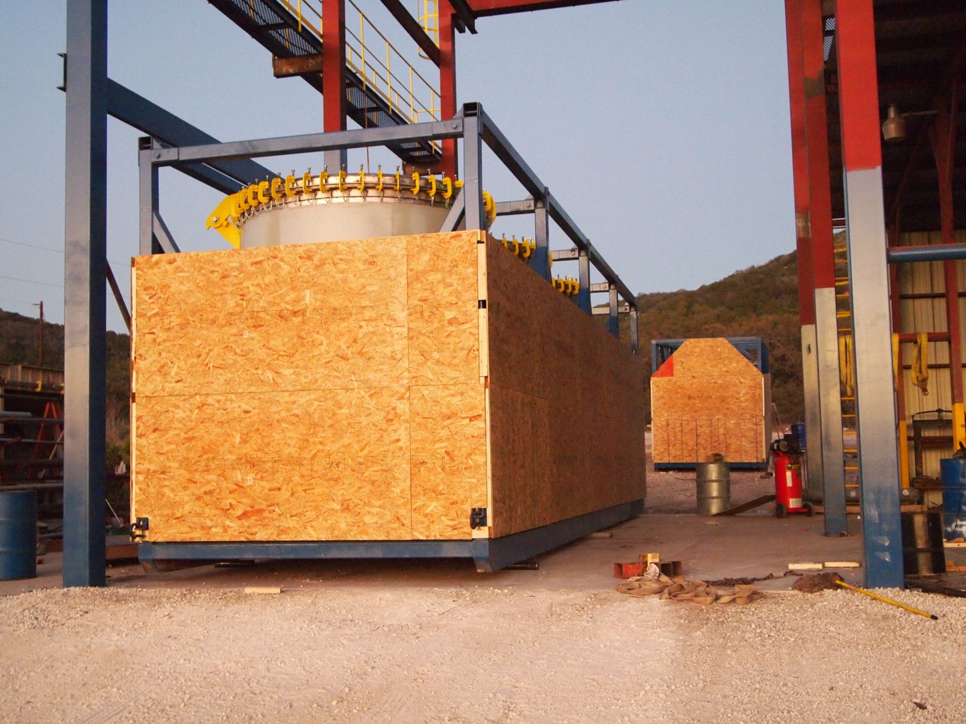 A crated process module leaving our fabrication shop